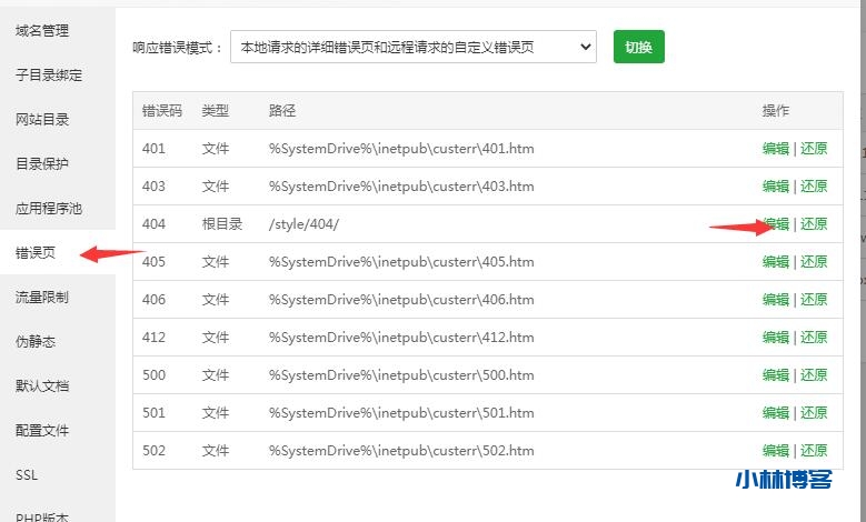 windows服务器宝塔如何配置404页面-小林博客