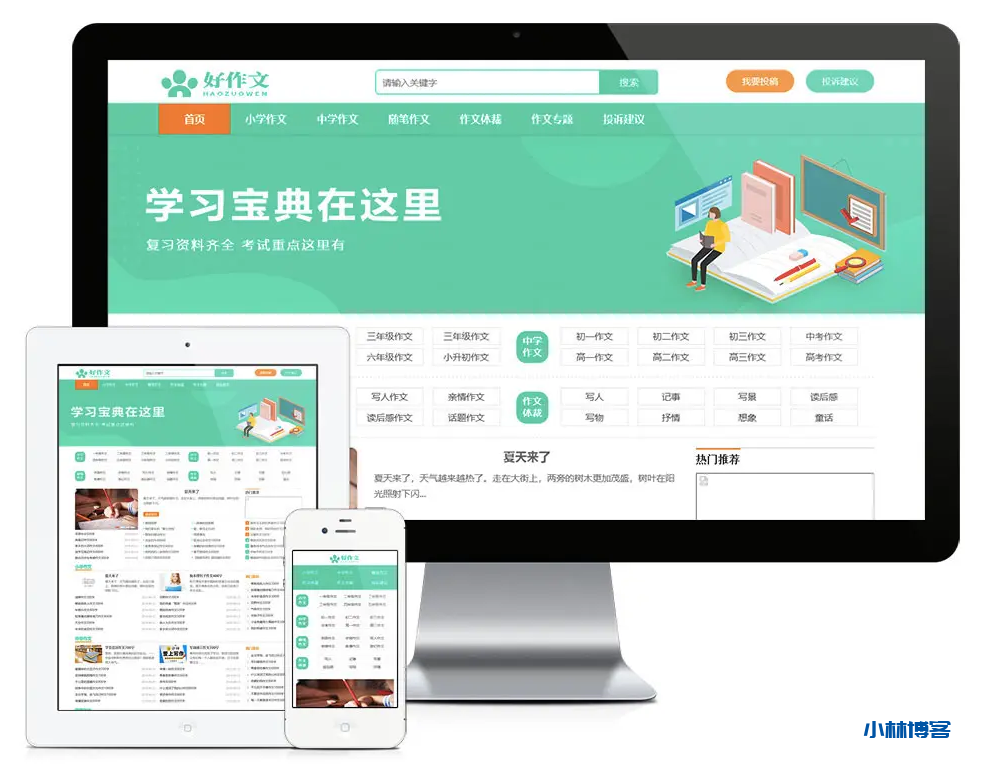 易优cms文章资讯网模板源码-小林博客