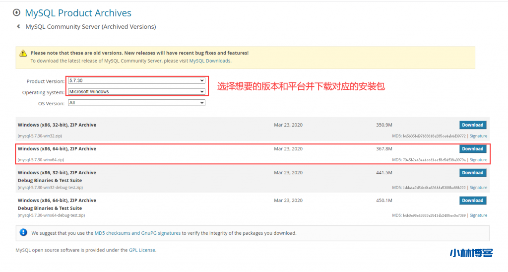 Windows10快速安装MYSQL数据库-小林博客